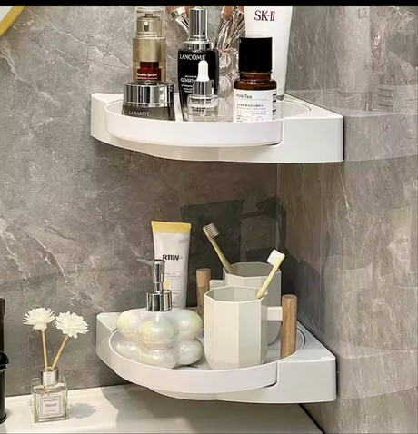 Furaha finds bathroom organizer.