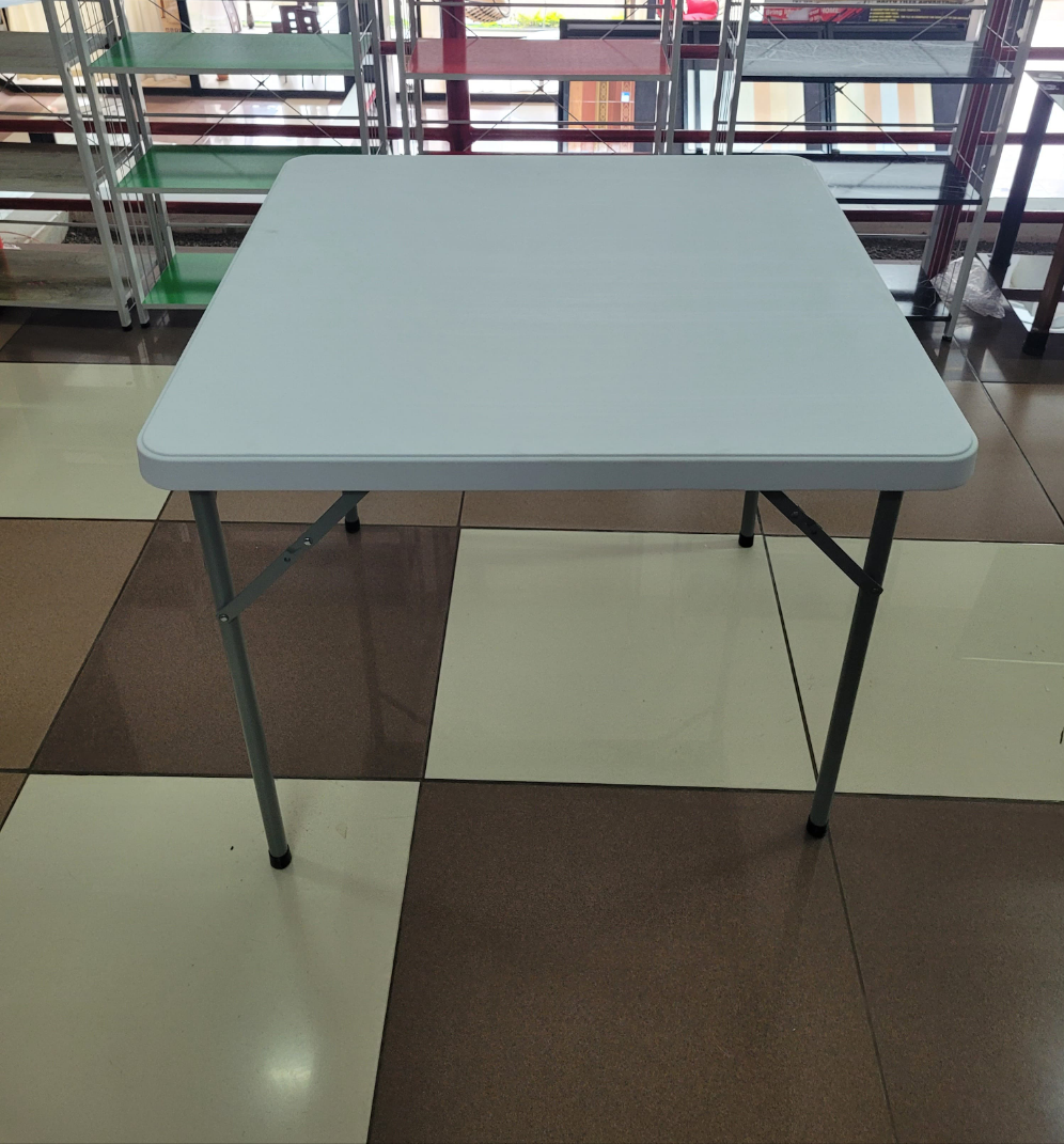 Foldable Square Multipurpose Plastic Table with Steel Legs