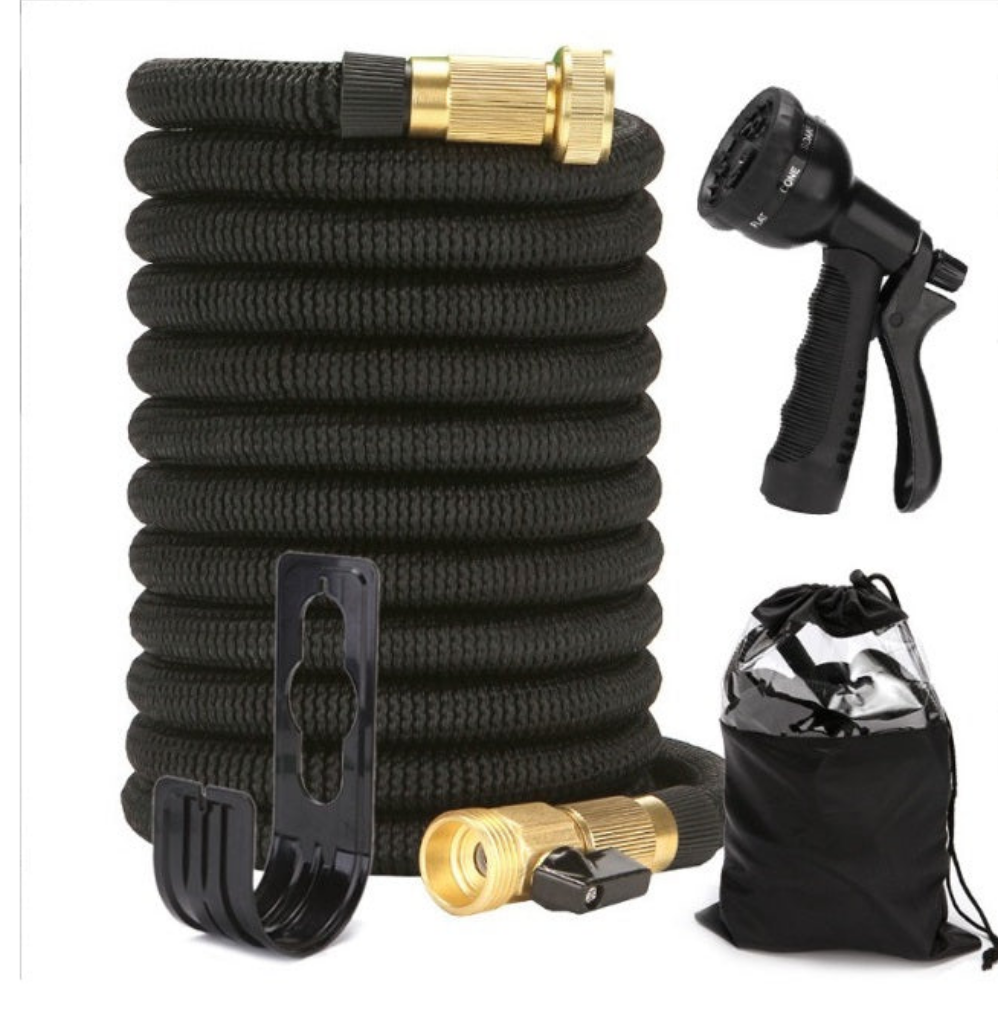 Furaha Finds telescopic hose and water gun kit expandable and durable with high-quality ABS plastic aluminium and 5000D polyester braiding