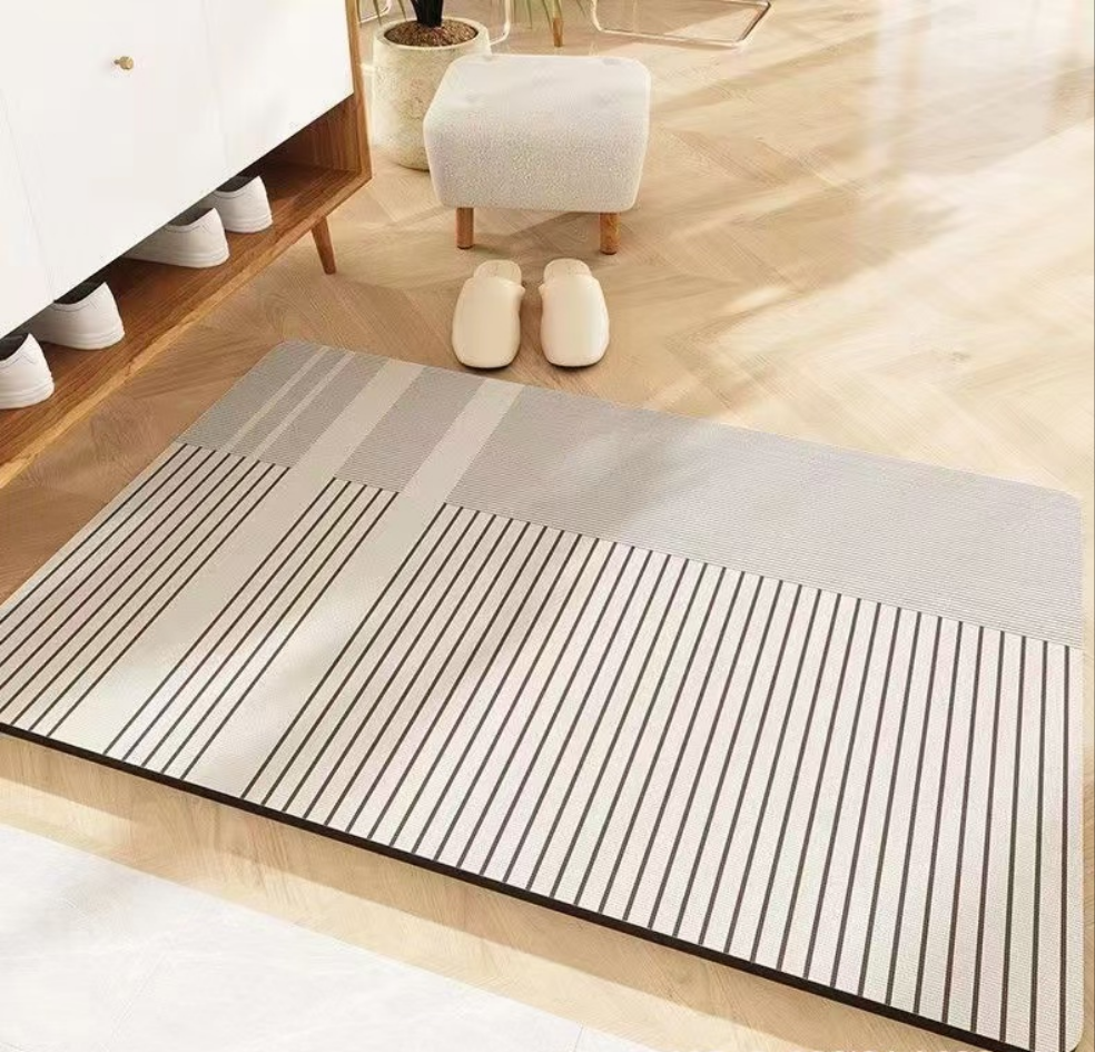 Geometric Pattern Anti Slip Door Bath Mat 50x80cm