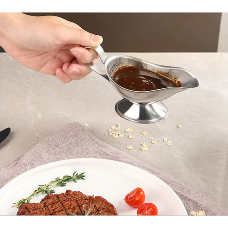 Sunnex Gravy Boat 460ml Stainless Steel Server for Sauces and Gravies- Furaha Finds Kenya