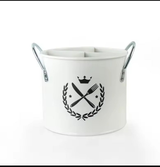 Alloy Cutlery Holder with Partition Rust Resistant Kitchen Organizer- Furaha Finds Kenya