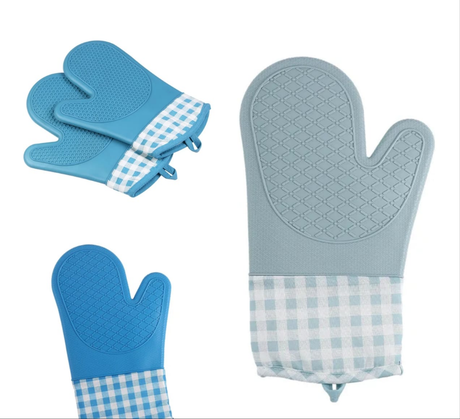 Silicon Oven Gloves (2pcs) | Insulated, Waterproof, Non Slip Design | 28cm x 18cm- Furaha Finds Kenya