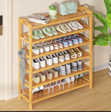 6 Layer Bamboo Shoe Rack