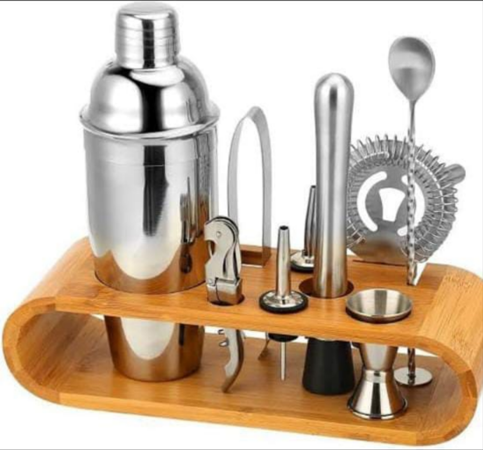 12 Piece Bar Tool Set with Stand Premium Bartending Essentials- Furaha Finds Kenya