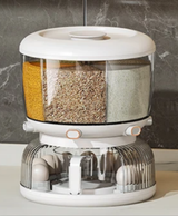 Partitioned Cereals Dispensers with Egg Holder 12kg Capacity Airtight Rotating Storage- Furaha Finds Kenya
