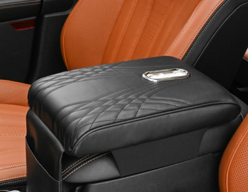 Quality Leather Car Armrest with Serviette Dispenser
