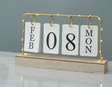 Desktop LED Flip Perpetual Calendar – Battery Operated, 16x29cm