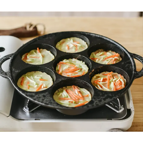 High Quality Die Cast Non Stick Induction 7 Slot Pancake & Cupcake Pan For Gas and Electric Cookers- Furaha Finds Kenya