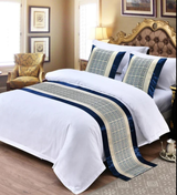 Furaha Finds bed runner with throw pillows cases 