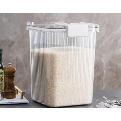 Large Acrylic Cereal Storage Container – 10kg Capacity | Airtight with Measuring Cup- Furaha Finds Kenya