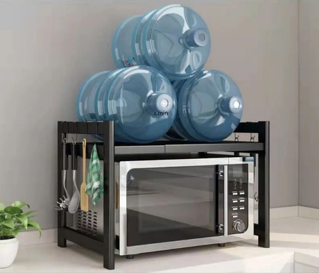 Metallic Microwave Stand for Kitchen Countertop Storage and Organization- Furaha Finds Kenya