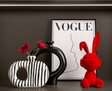 Ceramic Stripped Vase Set – Modern Decorative Design