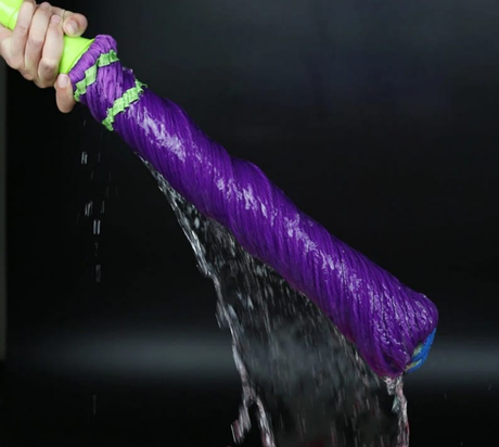 Furaha Finds Self Wriggle Mop Stick with an oversized mop head and automatic twist mechanism. Self-squeezing function for quick drying and safer floors