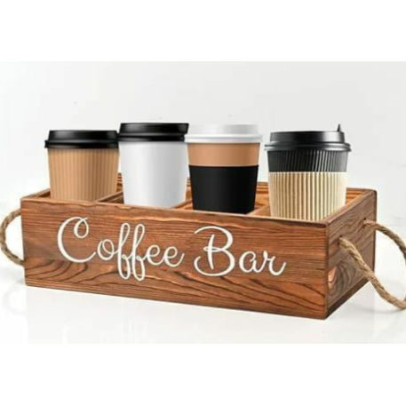 Wooden Coffee & Tea Organizer Elegant Storage For Tea Bags Coffee Pods & Condiments- Furaha Finds Kenya