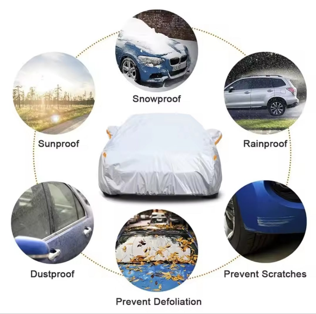 Waterproof Car Dust Cover with Zipper Opening – Sun, Rain & Scratch Protection