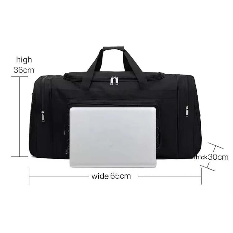 Large Durable Polyester Travel Duffel Bag with Multiple Compartments| For Organized Packing| Adjustable Straps Packing Organizers| 26” x 14” x 12.4”