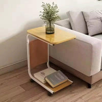 2 Layer Trolley with Matching Insert Pocket Side Stool Table – 58 × 36 × 4.5 cm Side table Carts