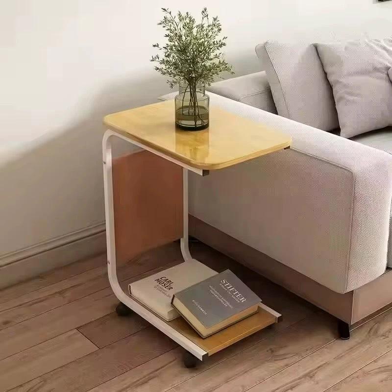 2 Layer Trolley with Matching Insert Pocket Side Stool Table – 58 × 36 × 4.5 cm Side table Carts