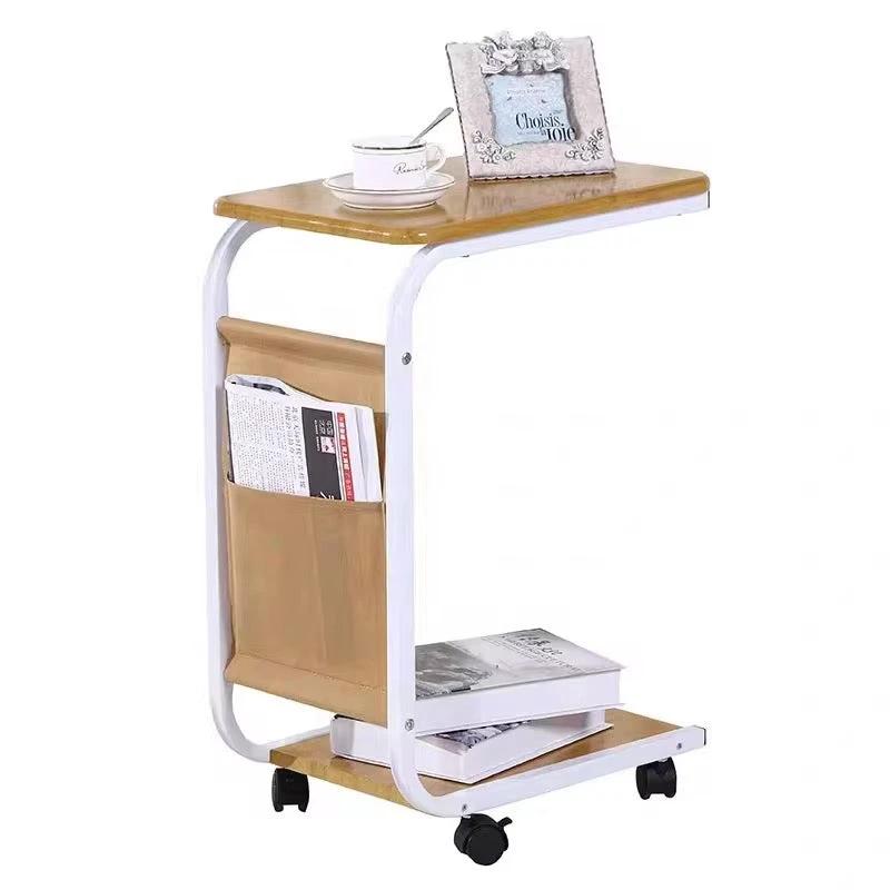 2 Layer Trolley with Matching Insert Pocket Side Stool Table – 58 × 36 × 4.5 cm Side table Carts