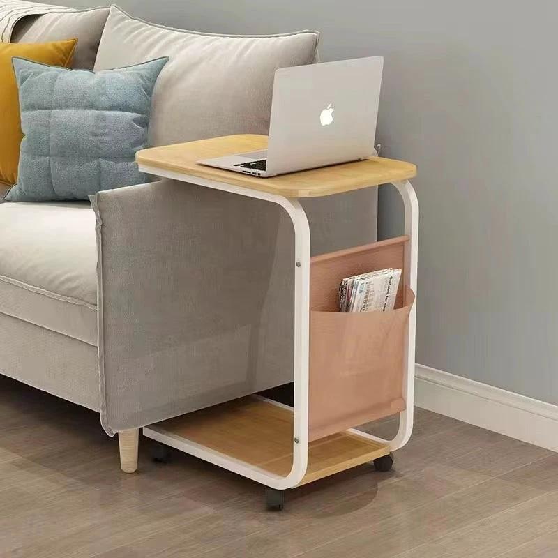2 Layer Trolley with Matching Insert Pocket Side Stool Table – 58 × 36 × 4.5 cm Side table Carts