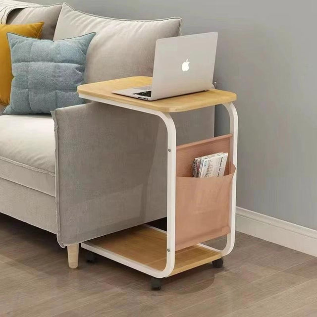 2 Layer Trolley with Matching Insert Pocket Side Stool Table – 58 × 36 × 4.5 cm Side table Carts