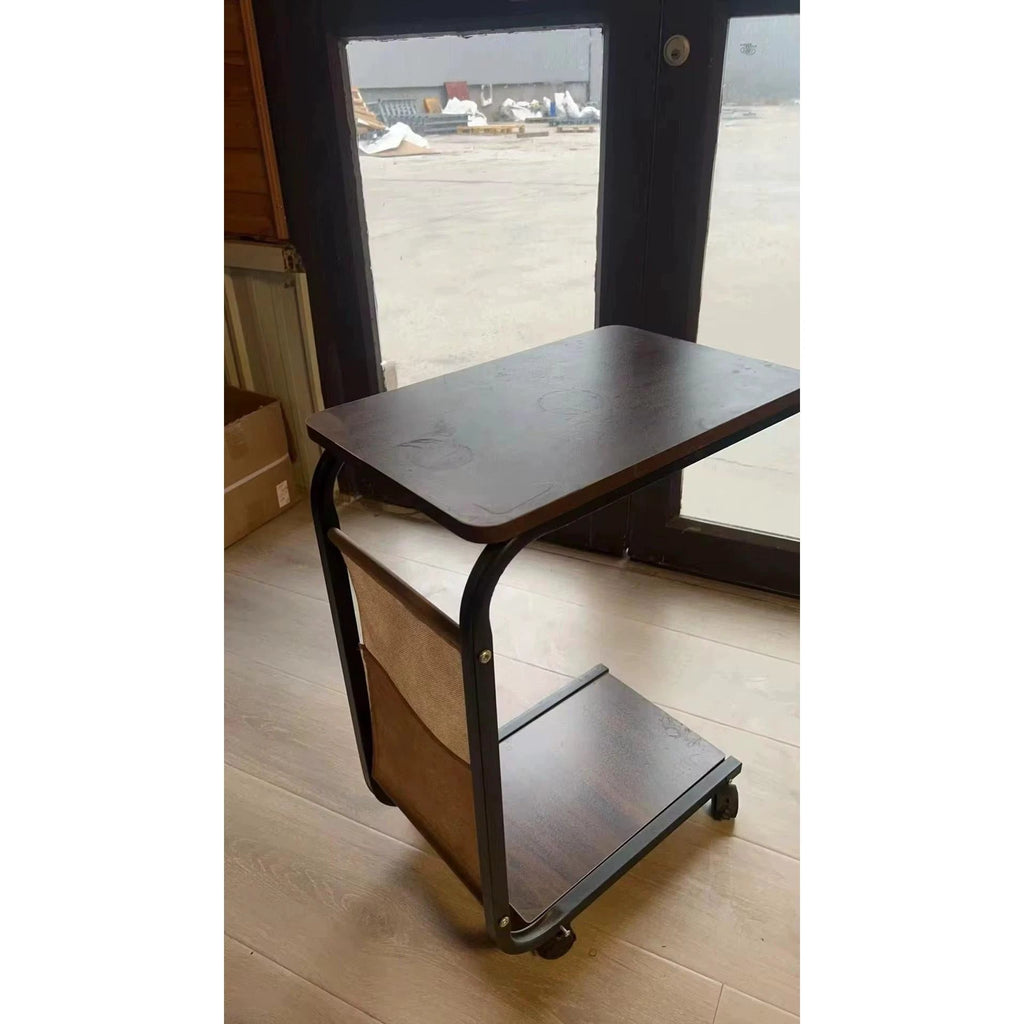 2 Layer Trolley with Matching Insert Pocket Side Stool Table – 58 × 36 × 4.5 cm Side table Carts