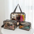 3-Piece Waterproof Travel Bag Set – Multipurpose Pouches for Toiletries, Makeup & Wet Clothes