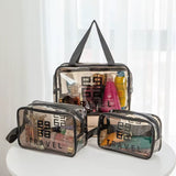 3-Piece Waterproof Travel Bag Set – Multipurpose Pouches for Toiletries, Makeup & Wet Clothes