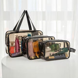 3-Piece Waterproof Travel Bag Set – Multipurpose Pouches for Toiletries, Makeup & Wet Clothes