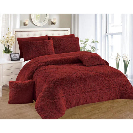 Fluffy Duvet Set (6x7) | Includes 4 Pillowcases & 1 Flat Bedsheet | Perfect For Cold Nights And Adding Style To Your Bedroom