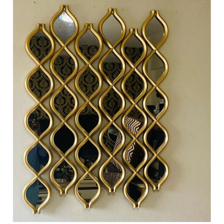 3 in 1 Wavy Decor Mirrors | Elegant Wall Mirrors Available in Gold & Silver