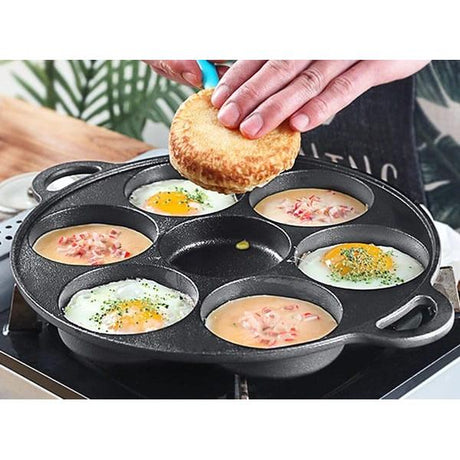 High Quality Die Cast Non Stick Induction 7 Slot Pancake & Cupcake Pan For Gas and Electric Cookers- Furaha Finds Kenya