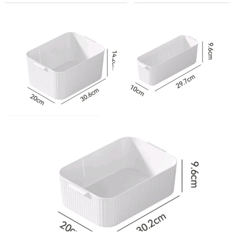 3 Pcs Set Multipurpose Storage Boxes Versatile Use for Kitchen, Fridge, Bathroom Office- Furaha Finds Kenya