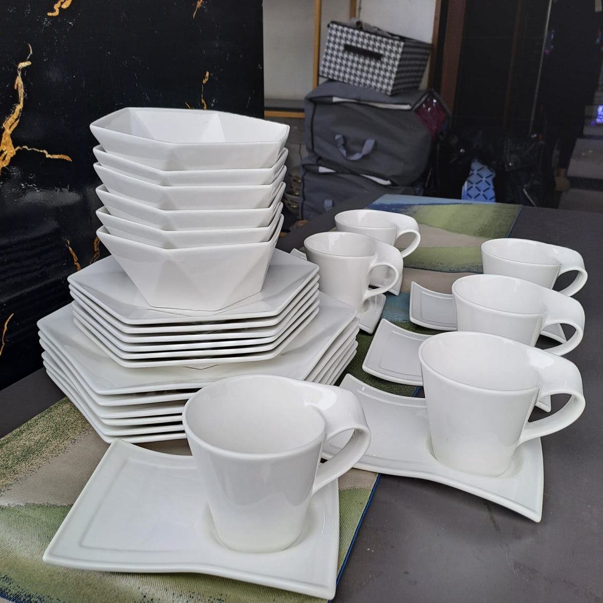 30pcs Hexagonal Dinner Set- Furaha Finds Kenya