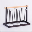 Metallic Glass Cup Holder with Bamboo Base & Draining Tray Stylish & Functional- Furaha Finds Kenya