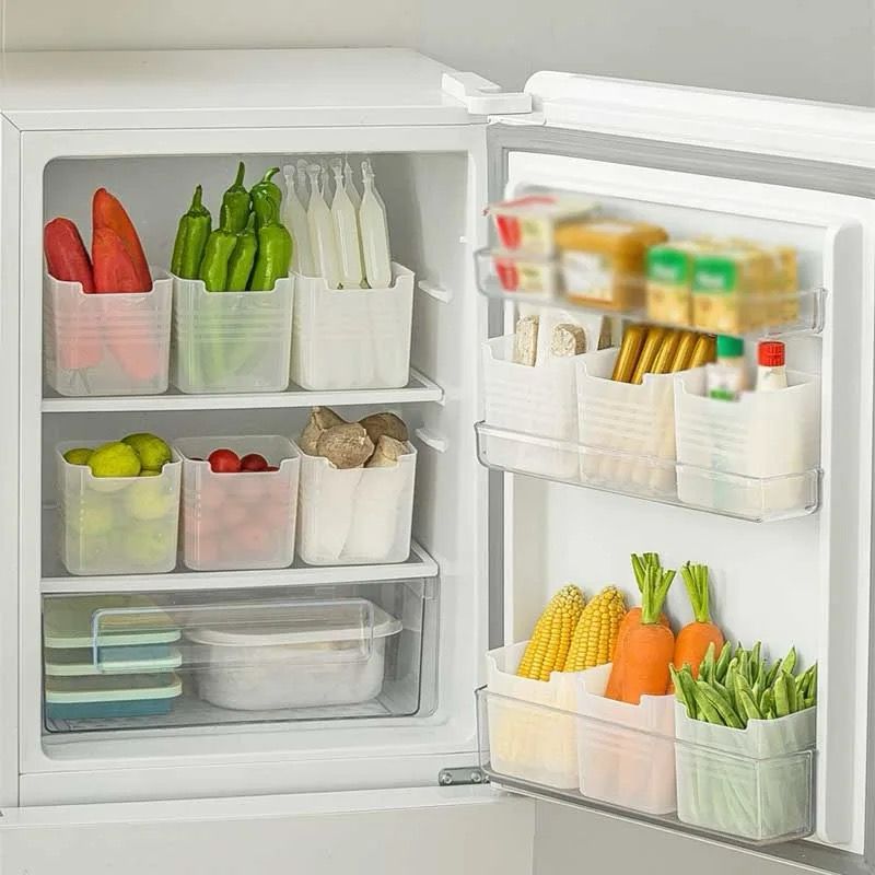 Fridge Organization Containers Set of 5 Plastic Storage Bins for Kitchen and Refrigerator