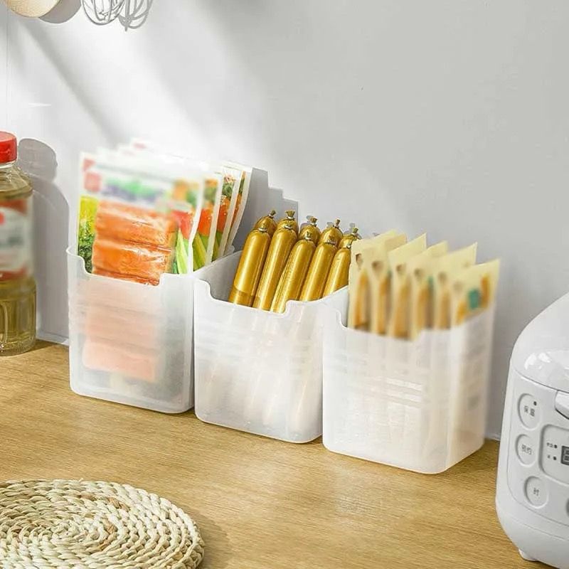 Fridge Organization Containers Set of 5 Plastic Storage Bins for Kitchen and Refrigerator
