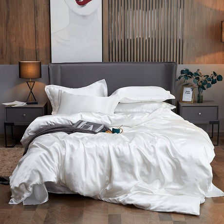 Luxury Mulberry Silk Duvet Cover Set – 100% Premium Silk Bedding