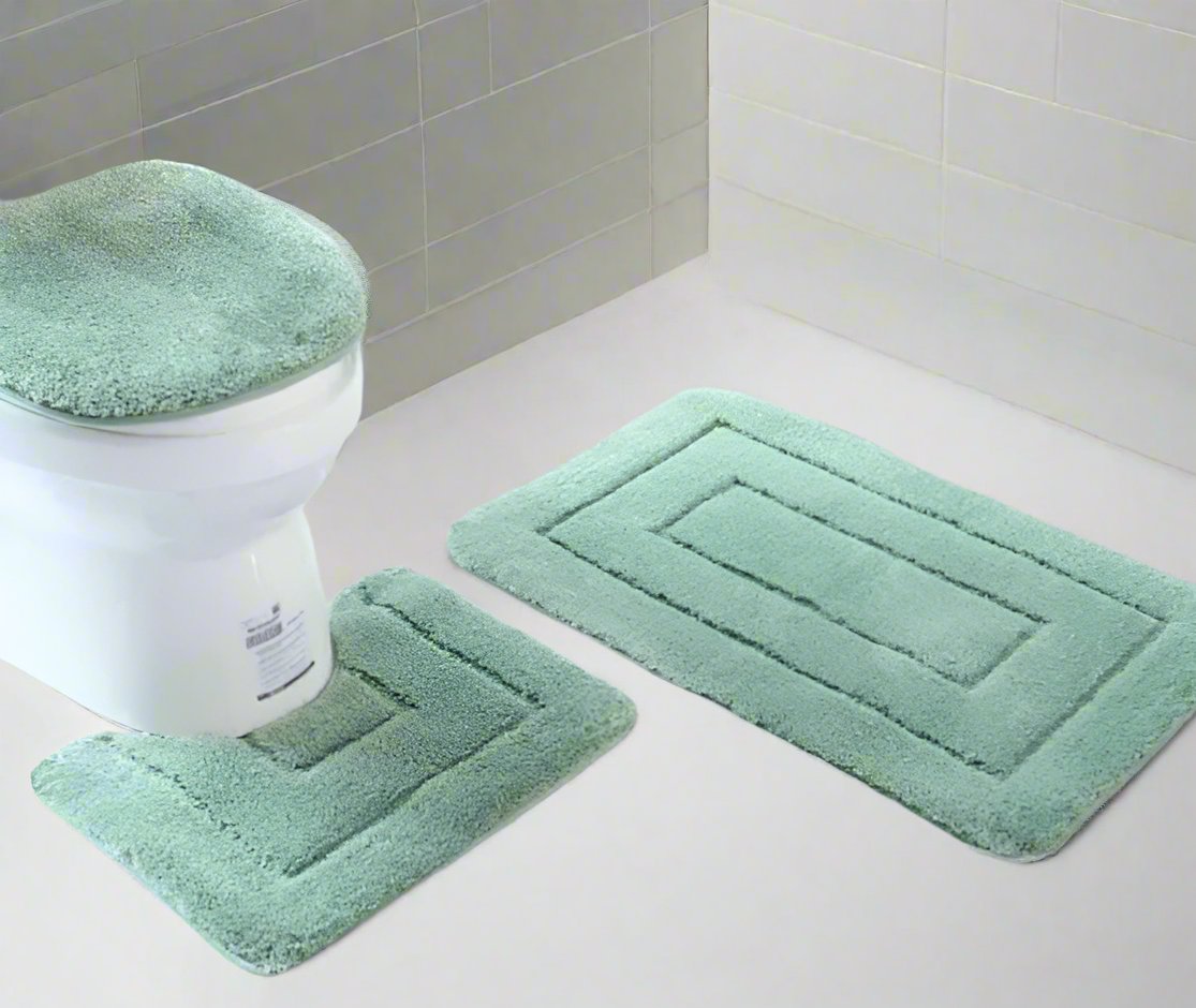 Furaha Finds 3pcs toilet mat set 