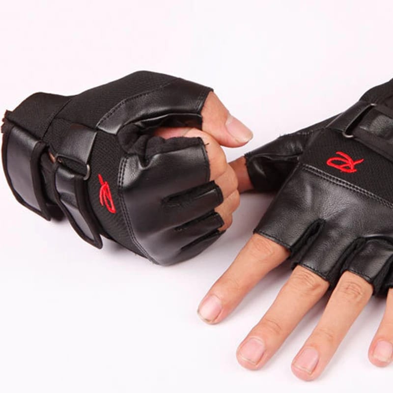 Furaha Finds high quality leather gym gloves with adjustable wrist straps padded for comfort grip and wrist support during workouts