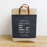 Canvas Laundry Basket with Leather Handles  Washable & Durable Storage Solution