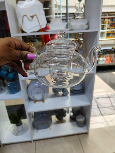 High Quality Borosilicate 800ml Capacity Heat-Resistant Glass Tea Pot| Designed for High Temperatures- Furaha Finds Kenya