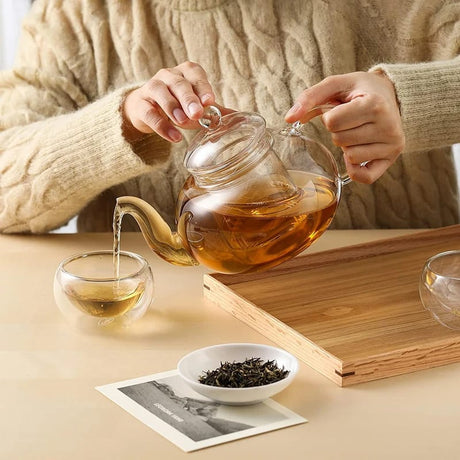 High Quality Borosilicate 800ml Capacity Heat-Resistant Glass Tea Pot| Designed for High Temperatures- Furaha Finds Kenya