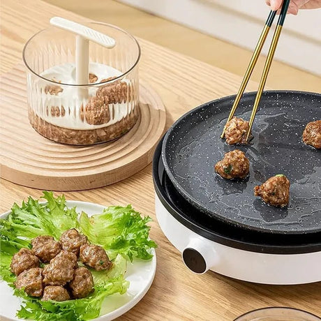 Translucent Meatball Maker | Orange & White- Furaha Finds Kenya