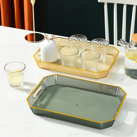 Nordic/Luxury Gold Rimmed Tray- Furaha Finds Kenya