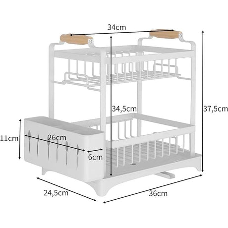 High Quality Classy Dish Rack Rust Resistant Kitchen Organizer with Cutlery Holder and Dish Drainer- Furaha Finds Kenya