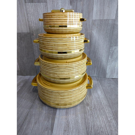 4 Piece Gold Plated Hot Pots Set | 1.0 Liter, 1.5 Liters, 2.5 Liters, 3.5 Liters | Ideal For Family Dinners, Parties, & Special Occasions- Furaha Finds Kenya