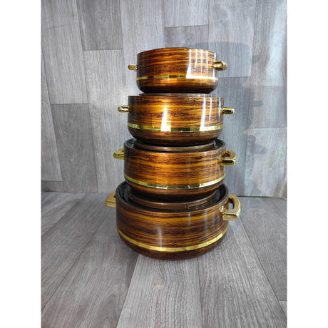 4 Piece Gold Plated Hot Pots Set | 1.0 Liter, 1.5 Liters, 2.5 Liters, 3.5 Liters | Ideal For Family Dinners, Parties, & Special Occasions- Furaha Finds Kenya
