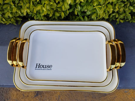 House Household and Aesthetic" Luxurious 3-Piece Tray Set- Furaha Finds Kenya
